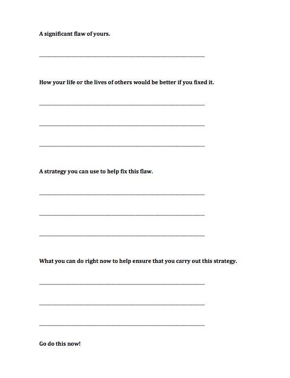 Flaw Exercise Sheet